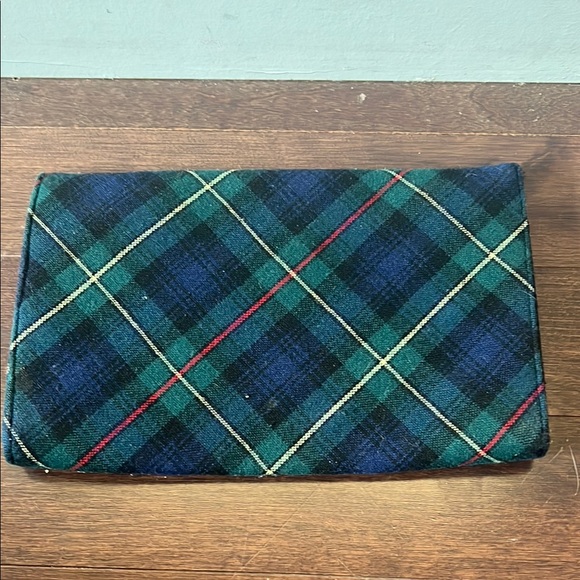 Margret Smith Vintage Plaid Clutch with Gold Clasp - Picture 4 of 6